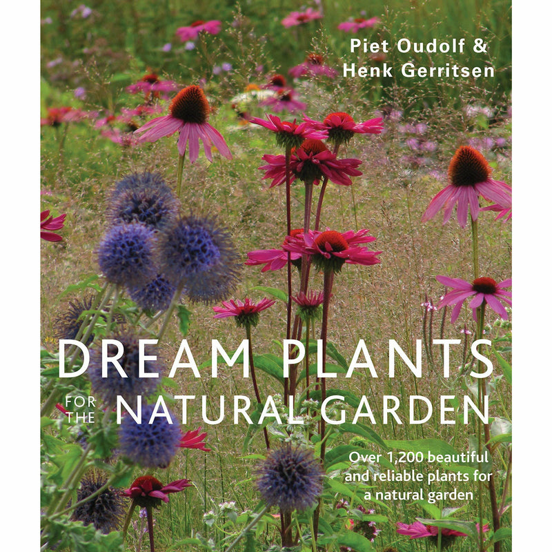 Two hardcover books by Piet Oudolf on natural garden plants and year-round color, featuring detailed plant photography and garden design tips.