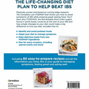 Paperback book titled "The Complete Low-FODMAP Diet for IBS and Digestive Disorders" by Dr. Sue Shepherd, with a white cover and colorful text.