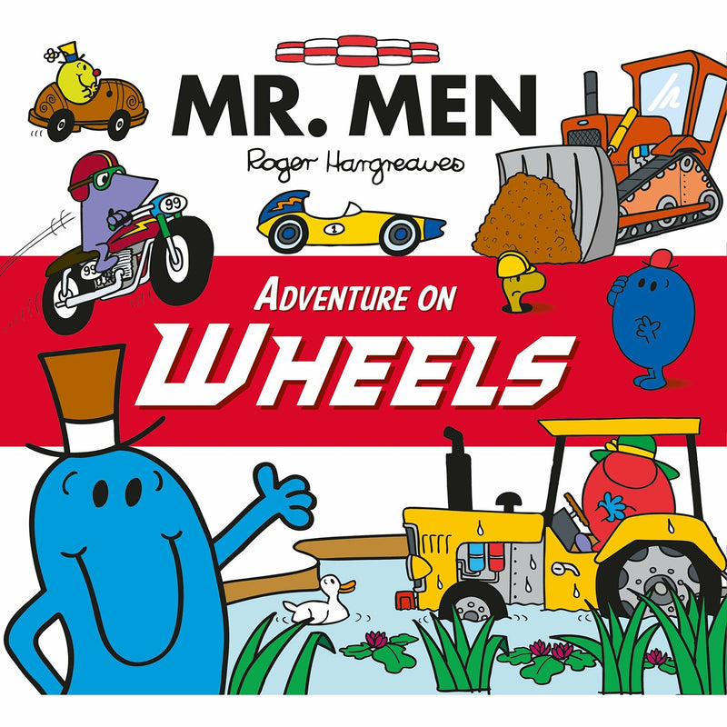 Set of nine Mr Men and Little Miss Adventures paperback books by Roger Hargreaves, featuring colorful character covers.