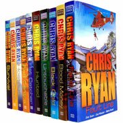 Red Fox Alpha Force 10-book collection set by Chris Ryan in paperback, featuring action-packed fiction stories.