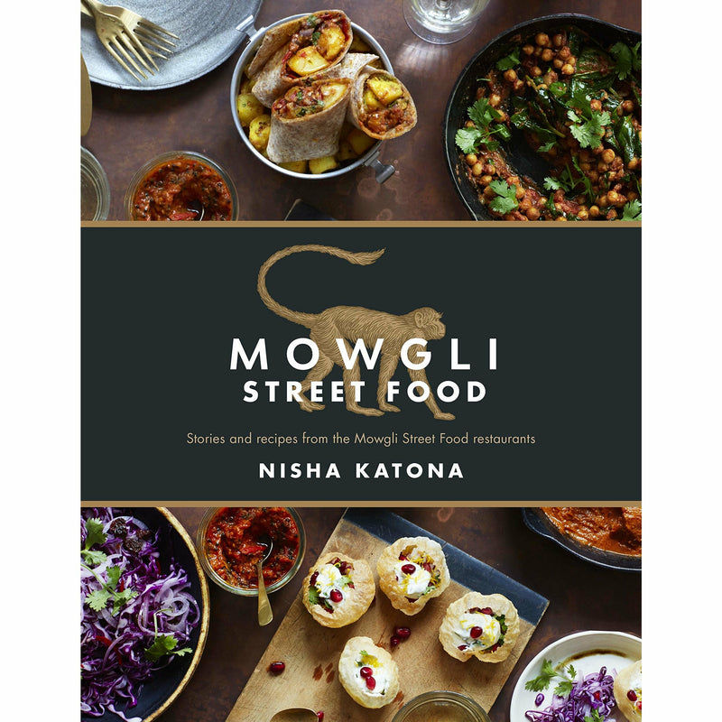 Set of three vegan street food cookbooks by Mowgli Street Food, published by DK/Iota, featuring colorful food photography and recipes.