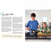 Paperback book titled "Cool Kids Cook" by The Book Bundle featuring colorful cover with kids cooking and kitchen facts.