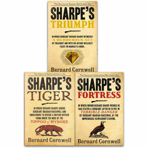 Bernard Cornwell The Sharpe Series 3 Books Collection Set (Sharpe Tiger, Sharpe Triumph, Sharpe Fortress) - The Book Bundle
