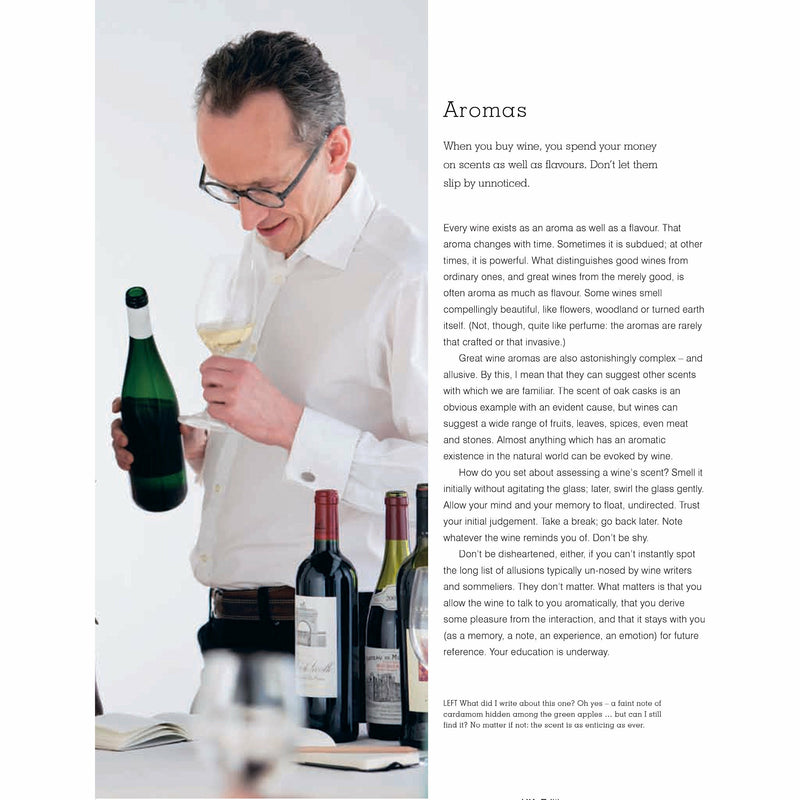 Hardcover copy of Andrew Jefford's Wine Course by Andrew Jefford, featuring a hardcover book cover on a white background.