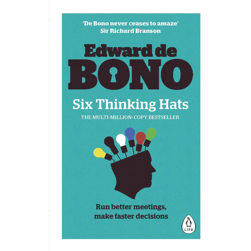 Edward de Bono 3-book set including Six Thinking Hats and Lateral Thinking, paperback non-fiction by Penguin.