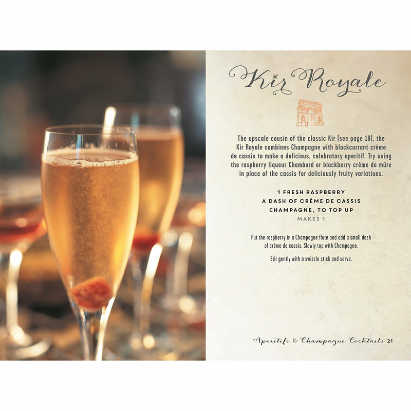 Hardcover book titled "Parisian Cocktails" by Laura Gladwin showing elegant drink illustrations on the cover.