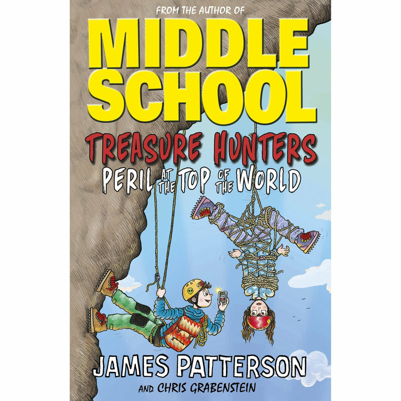 Arrow paperback books from James Patterson's Middle School Treasure Hunters Series 5-book collection, featuring colorful covers.