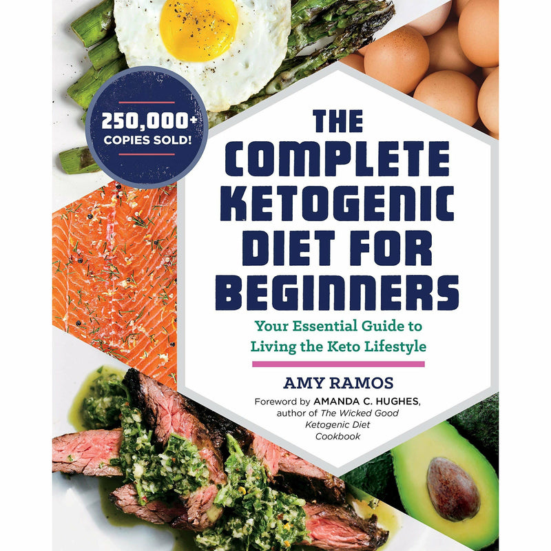 Set of four paperback keto diet beginner books by Amy Ramos from Rockridge Press, covering complete ketogenic diet guidance.