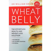Set of three hardcover health books by David Perlmutter and Dr. William Davis, including Grain Brain, Wheat Belly, and Total Health.