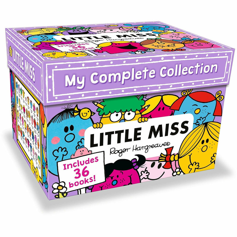 Collection of Mr Men and Little Miss 86 books by Roger Hargreaves in a paperback box set for children aged 5 to 7.