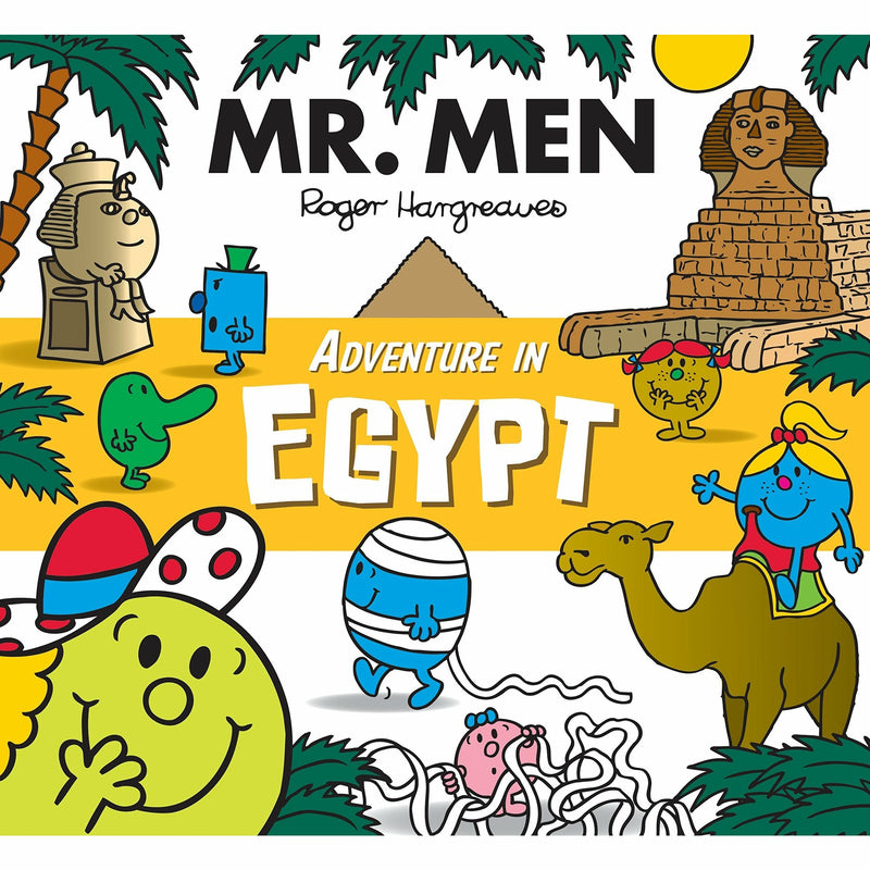 Set of nine Mr Men and Little Miss Adventures paperback books by Roger Hargreaves, featuring colorful characters from the classic series.