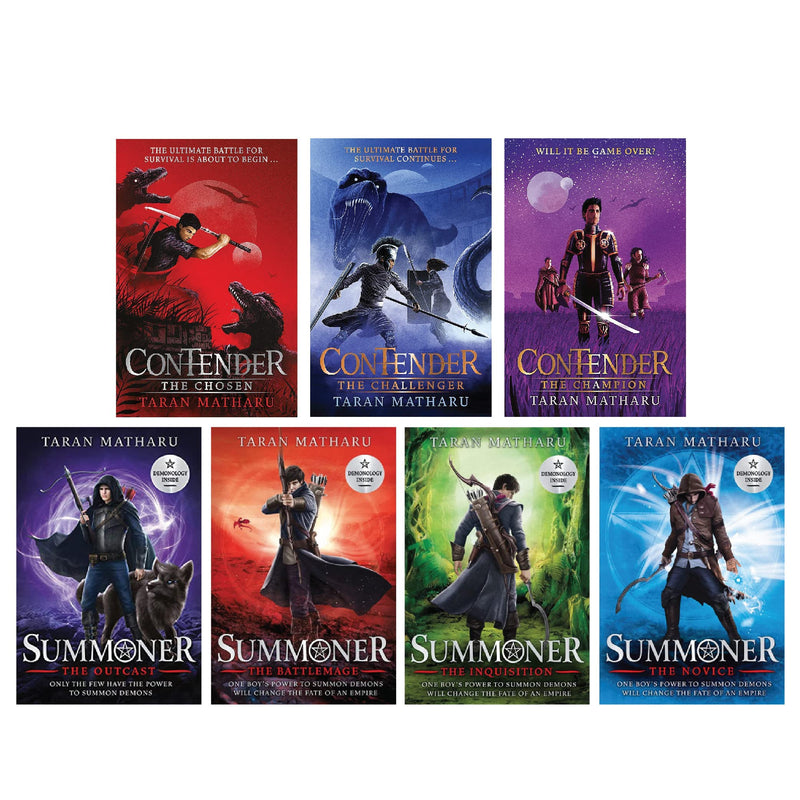 Taran Matharu 7 Books Summoner & Contender Series Collection Set - The Book Bundle