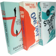 Paperback collection of three David Nicholls fiction books, including "Us" and "Starter for Ten & One Day" by Hodder Paperbacks.