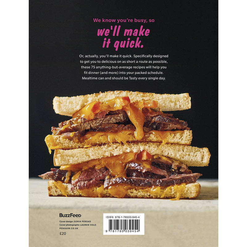 Cover of "Tasty Every Day" hardcover cookbook by Tasty, featuring vibrant food images and bold typography on the front.