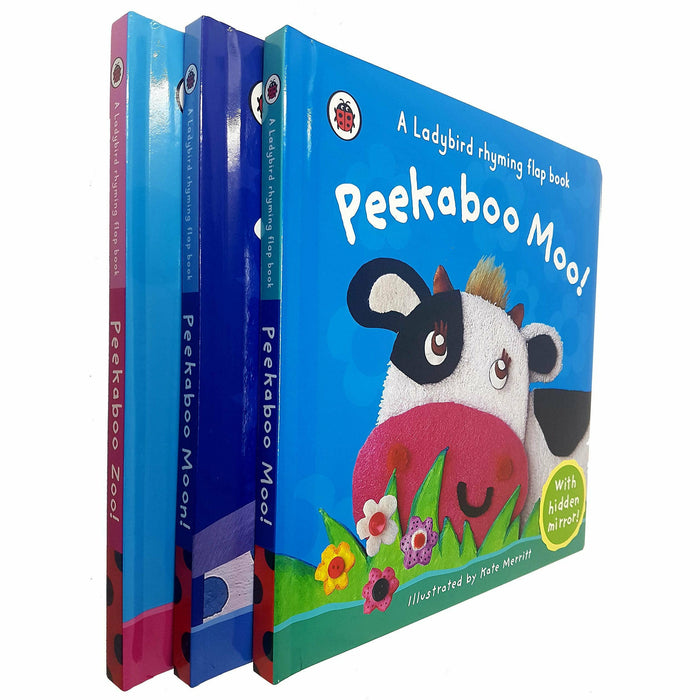 Ladybird Rhyming Flap Book Collection Mandy Ross Peekaboo books 3 Books Bundle (Peekaboo Moo, Peekaboo Zoo, Peekaboo Moon) - The Book Bundle