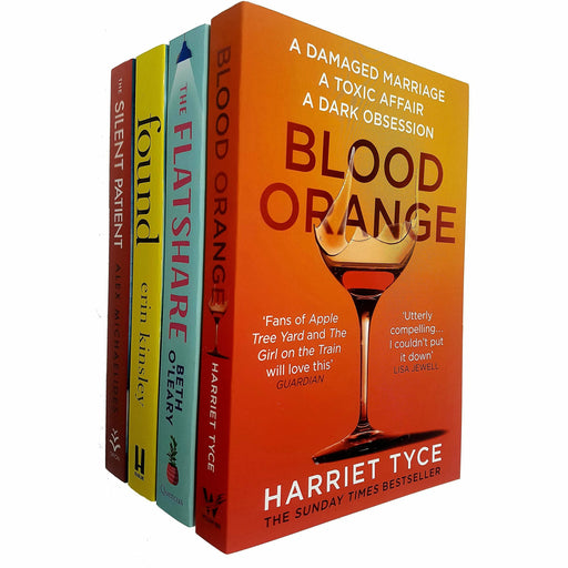 The Silent Patient, Blood Orange, The Flatshare, Found 4 Books Collection Set - The Book Bundle