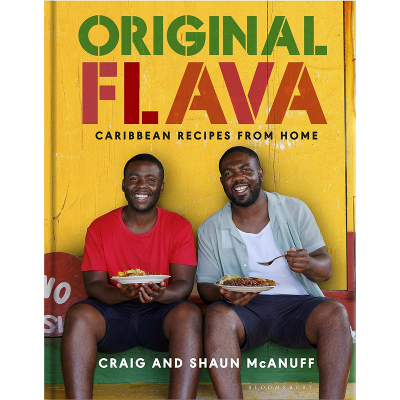 Hardcover of "Original Flava" by Craig McAnuff, featuring vibrant Caribbean recipe illustrations on the cover.