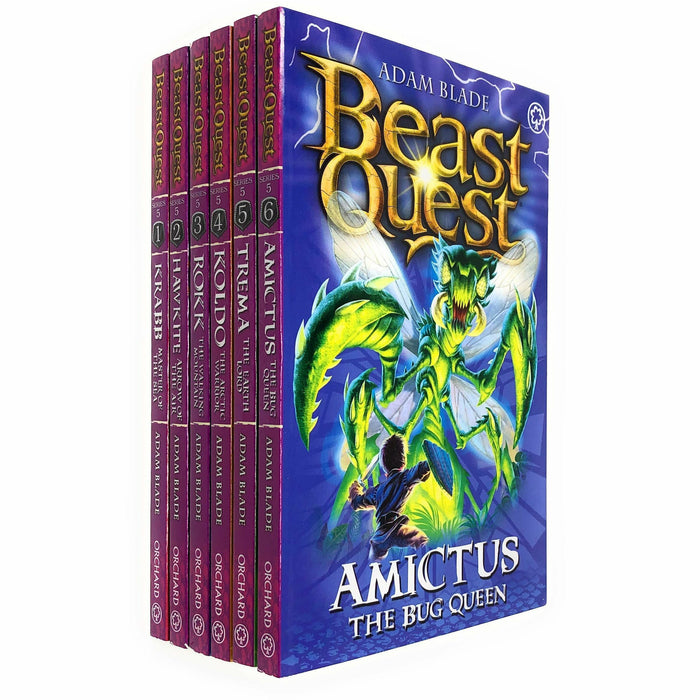 Beast Quest Pack: Series 5, 6 books,(Amictus The Bug Queen, Koldo The Arctic Warrior) - The Book Bundle