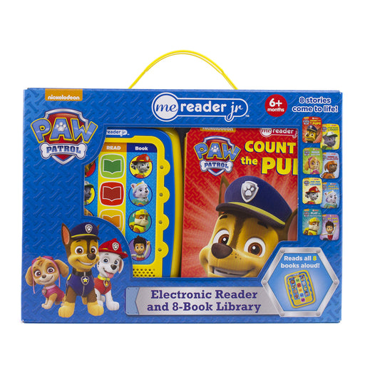 Nickelodeon PAW Patrol Chase, Skye, Marshall, and More! - Electronic Me Reader Jr. 8 Sound Book Library - PI Kids - The Book Bundle