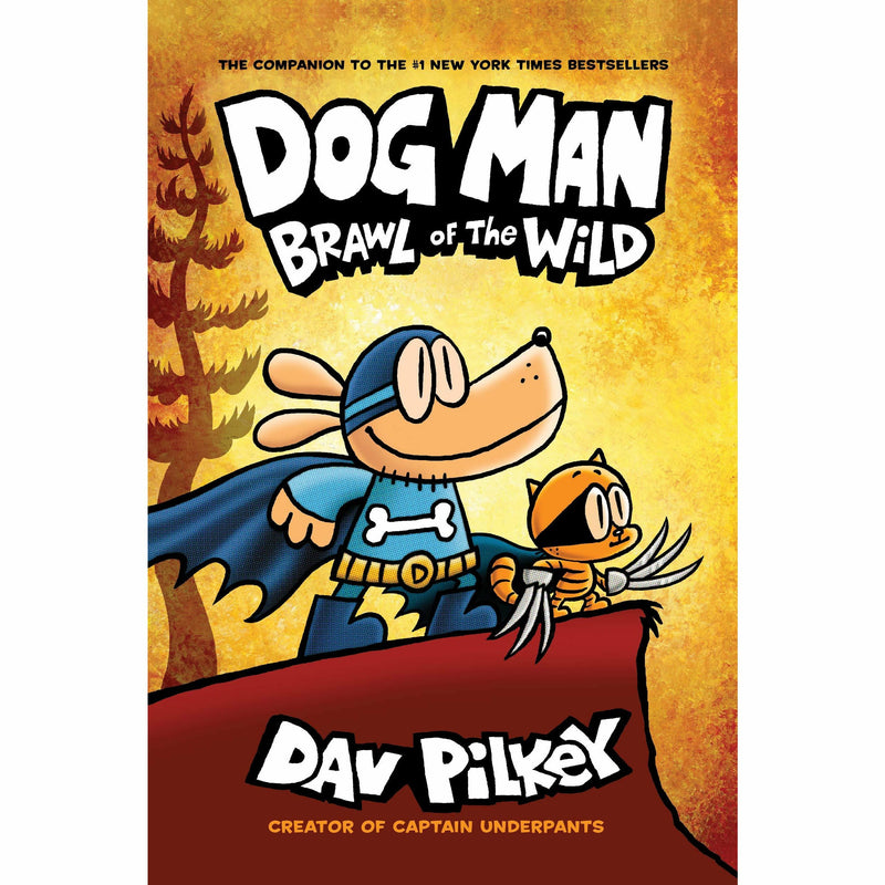Paperback of Dog Man: Brawl of the Wild by Dav Pilkey, featuring colorful cover art from the popular Scholastic series for ages 7-9.