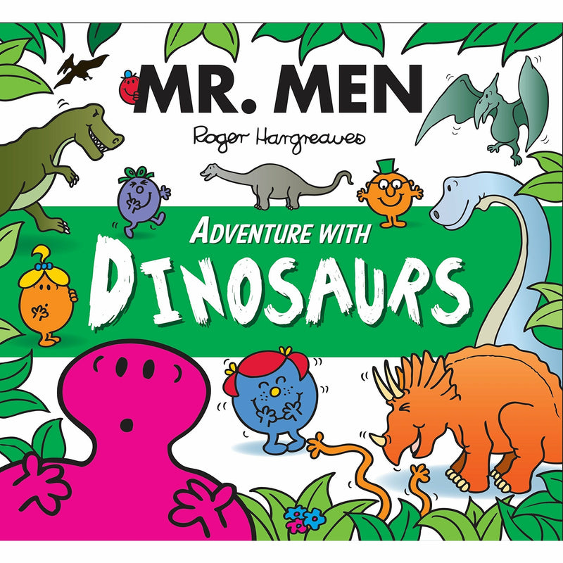 Set of nine Mr Men and Little Miss Adventures paperback books by Roger Hargreaves, featuring colorful cartoon characters.