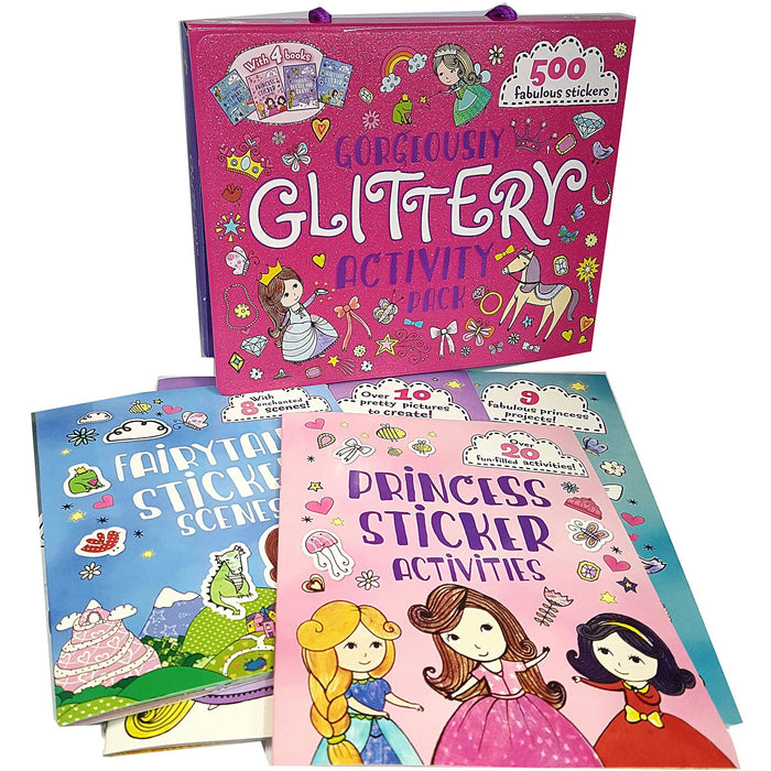 Gorgeously glittery activity pack 500 fabulous stickers with 4 books - The Book Bundle