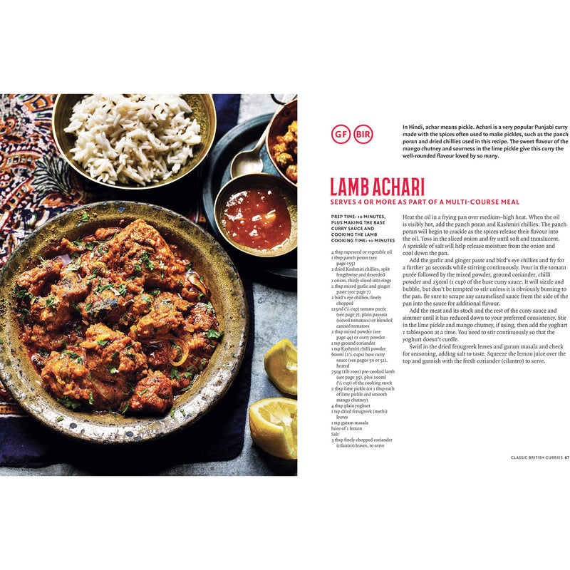 Hardcover copy of The Curry Guy Easy by Dan Toombs, featuring British Indian restaurant classics in a clean, easy-to-follow layout.