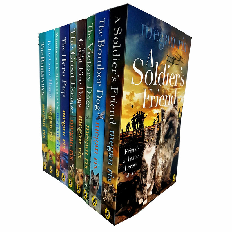 Set of nine Puffin books by Megan Rix from the Megan Rix Collection, including The Great Fire Dogs and Echo Come Home.