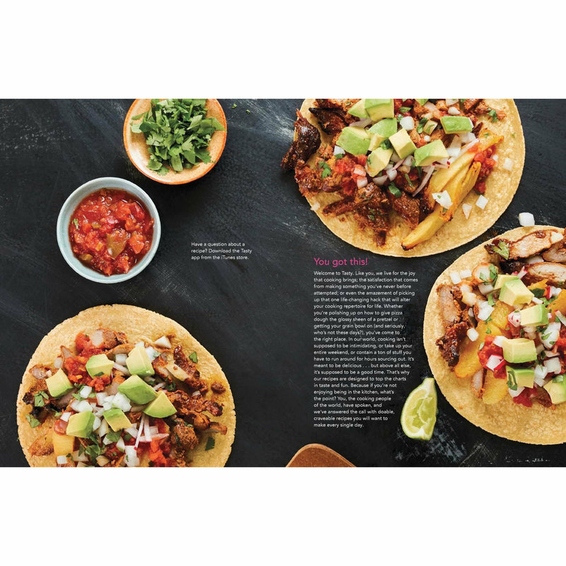 Cover of Tasty: Latest and Greatest cookbook by Ebury Press, featuring colorful food images and cooking tips in a hardcover edition.