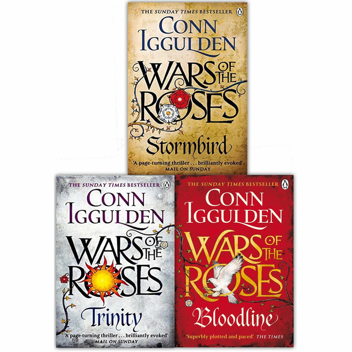 Wars of the Roses Series Collection Conn Iggulden 3 Books Set (Stormbird, Trinity, Bloodline) - The Book Bundle