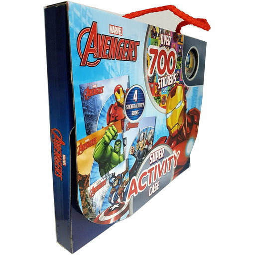 Marvel Avengers Super Activity Case 4 Sticker Activity Books Collection Set - The Book Bundle