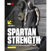 Set of three paperback cookbooks by Jack Lovett, Iota, and Neil Cooper featuring Spartan strength and bodybuilding recipes.