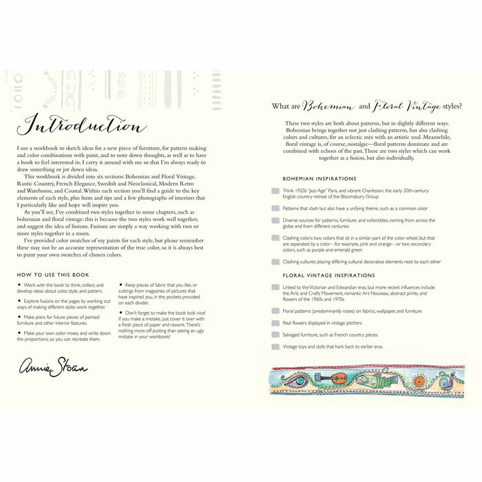 Annie Sloan's Chalk Paint® Workbook - A practical guide to mixing paint and making style choices - The Book Bundle