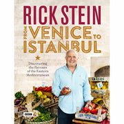 Hardcover book titled "Rick Stein: From Venice to Istanbul" by Rick Stein, featuring a cover image related to his culinary journey.