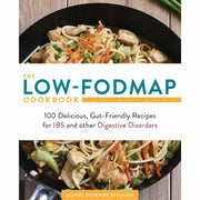 Set of five IBS elimination diet cookbooks by Harmony Books featuring low-FODMAP 28-day plan and dietary guidance, mixed formats.