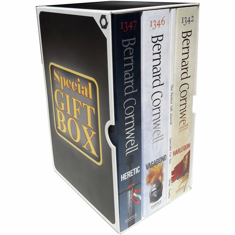 Bernard Cornwell The Grail Quest 3 Books Collection Box Set in paperback, fiction series by Harper Collins, featuring medieval adventure covers.