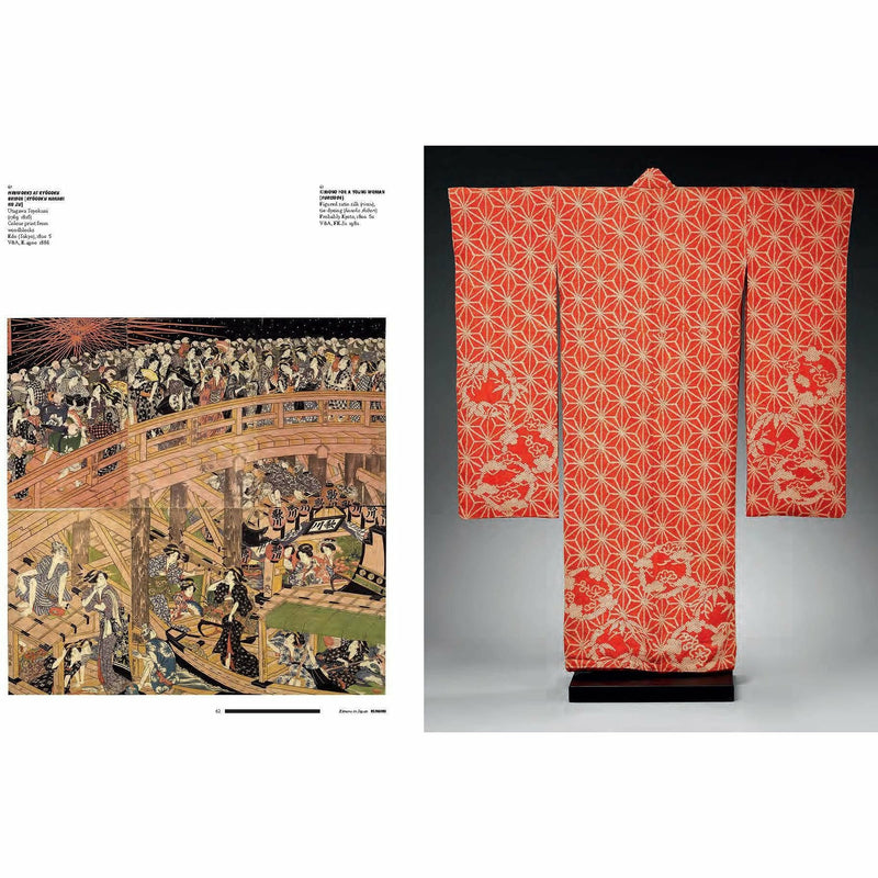 Hardcover book titled "Kimono: Kyoto to Catwalk" by Anna Jackson, showcasing a detailed cover image from V & A Publications.