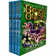 Set of four Beast Quest paperback books by Adam Blade featuring fantasy adventure covers in a collection.