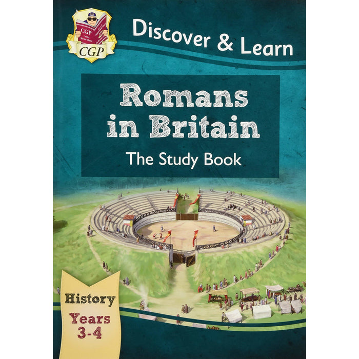 Cgp ks2 history collection 2 books set (Stone Age to Celts Study Book, Romans in Britain Study Book) - The Book Bundle