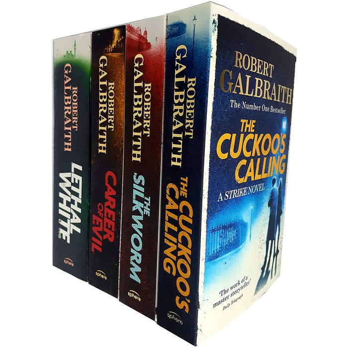 Cormoran Strike Series Robert Galbraith 4 Books Collection Set ( The Cuckoo's Calling ,The Silkworm,Career of Evil,Lethal White) - The Book Bundle