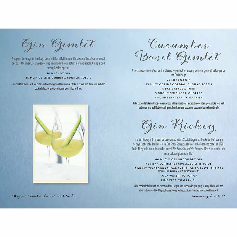 Cover of "Parisian Cocktails" hardcover book by Laura Gladwin featuring elegant drinks and bites from the City of Light.
