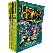 Beast Quest Series 19 four-book collection by Adam Blade, fantasy fiction paperbacks by Orchard Books, featuring colorful covers.