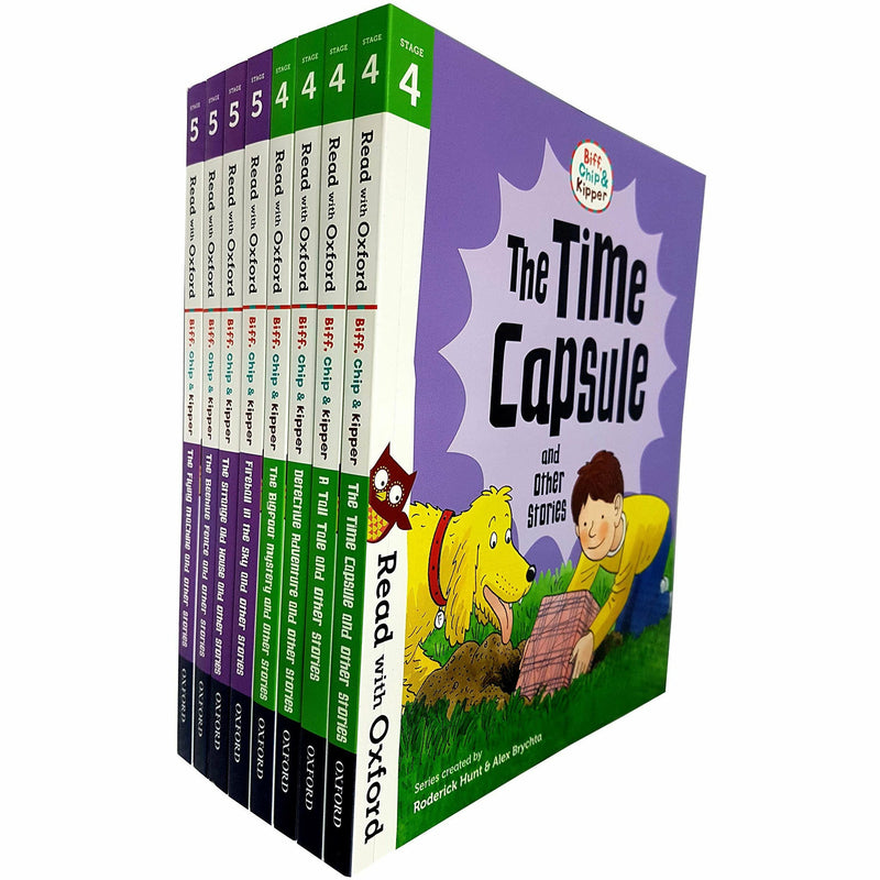 Read With Oxford Stage 4-5: Biff, Chip and Kipper Collection 8 Books Set - The Book Bundle