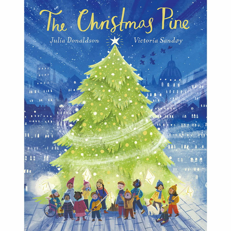 Set of five Julia Donaldson children's books including Christmas Pine, Spinderella, Night Monkey, and Day Monkey by Macmillan Books.