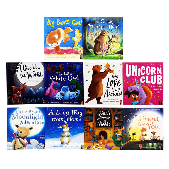 Animal Picture 10 Books (Moonlight Adventure, Long Way, Bears House,Friend, Unicorn Club, Love, Little Owl, World, Monster, Big Bears Can) - The Book Bundle
