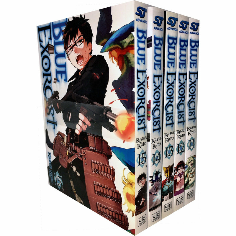 Blue Exorcist 5-book collection set by Kazue Kato, featuring paperback series 3, published by VIZ Media LLC.