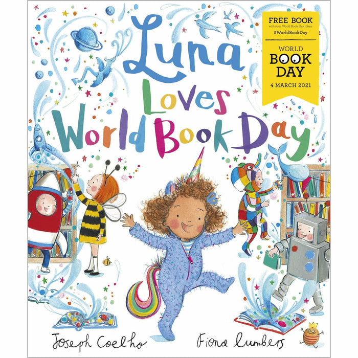 Joseph Coelho Collection 2 Books Set (Luna Loves Library Day & Luna Loves World Book Day) - The Book Bundle