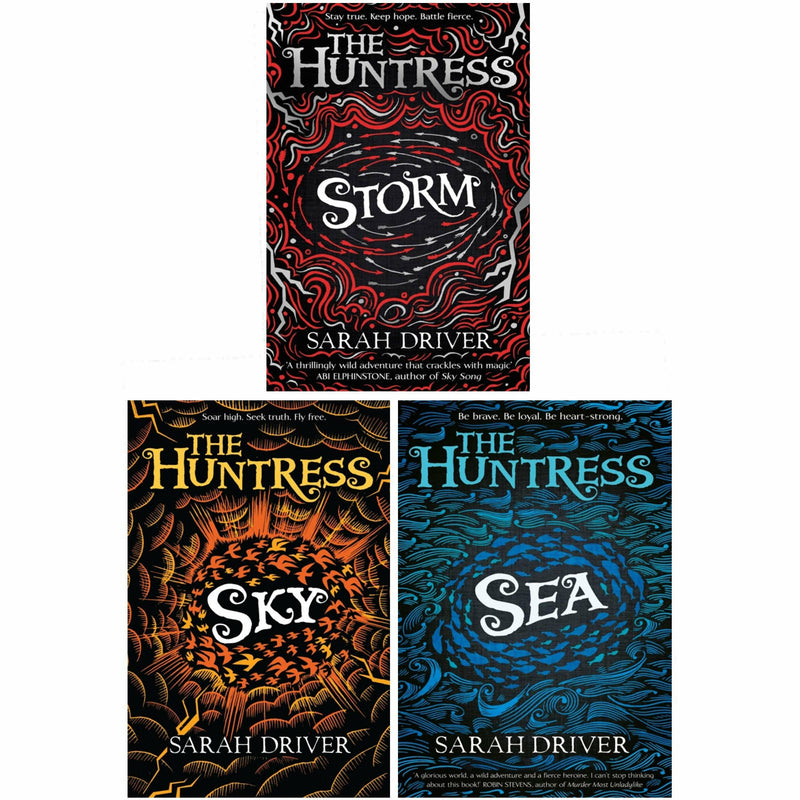Sarah Driver The Huntress Trilogy 3 Books Collection Set - Sea, Sky, Storm - The Book Bundle