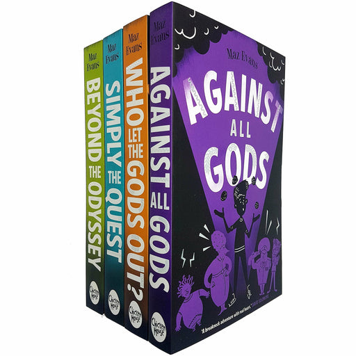 Who Let the Gods Out Series 4 Books Collection Set By Maz Evans (Who Let the Gods Out, Simply the Quest, Beyond the Odyssey, Against All Gods) - The Book Bundle