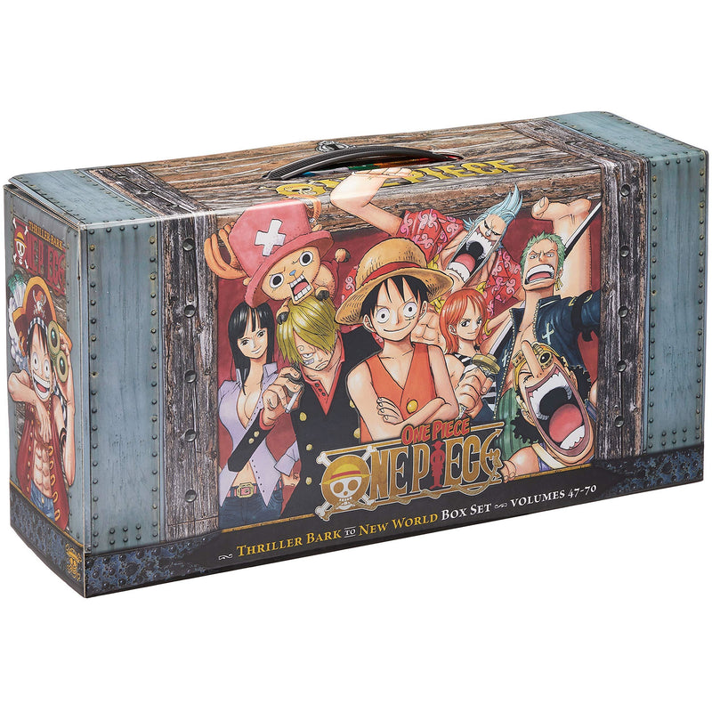 VIZ Media LLC One Piece Box Set 3: Thriller Bark to New World, Volumes 47-70, featuring Agatha Christie premium edition, colorful manga covers.